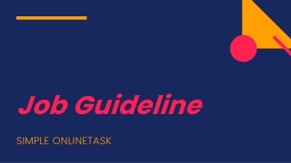 Job Guideline - SIMPLE ONLINETASK