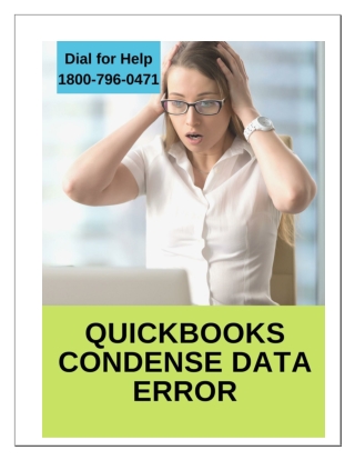 How to Fix QuickBooks Condense Data Error?