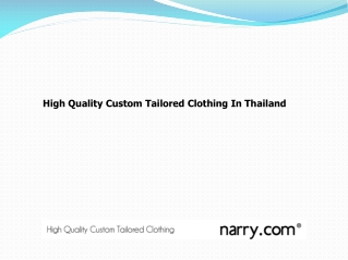 High Quality Custom Tailored Clothing