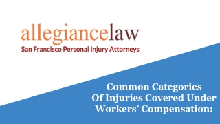 Common Categories of Injuries Covered Under Workers’ Compensation