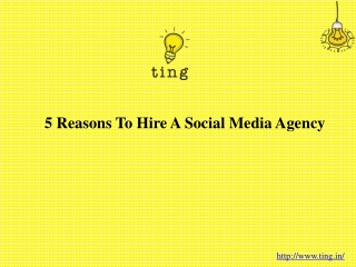 5 Reasons to Hire a Social Media Agency