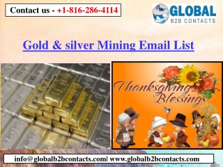 Gold & silver Mining Email List