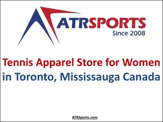 Tennis Apparel Store for Women in Toronto, Mississauga Canada - ATR Sports