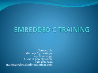 Embedded C Training | Embedded C Online Training - GOT