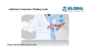Addiction Counselors Mailing Leads