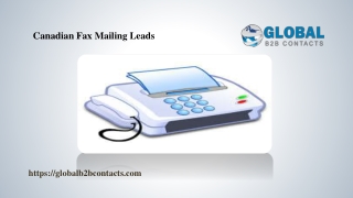Canadian Fax Mailing Leads