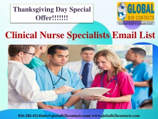 Clinical Nurse Specialists Email List