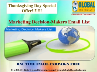 Marketing Decision-Makers Email List