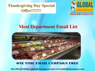 Meat Department Email List