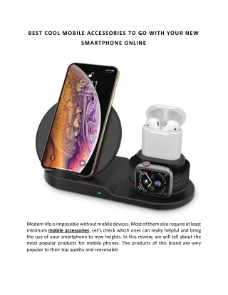 BEST COOL MOBILE ACCESSORIES TO GO WITH YOUR NEW SMARTPHONE ONLINE