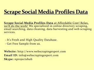 Scrape Social Media Profiles Data