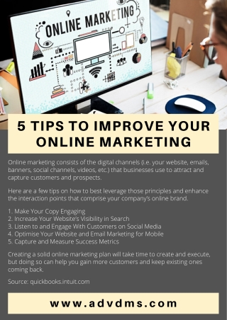 5 Tips to Improve Your Online Marketing