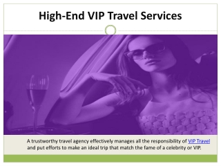 High-End VIP Travel Services