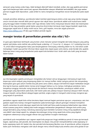 Agen Bola Terpercaya Dan Terpopuler