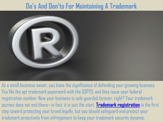 Do’s And Don’ts For Maintaining A Trademark