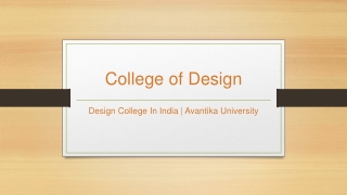 College of Design - Avantika University