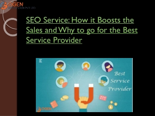 SEO Service: How it Boosts the Sales and Why