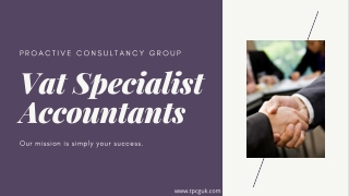 Professional VAT Specialist Accountants - TPCGUK
