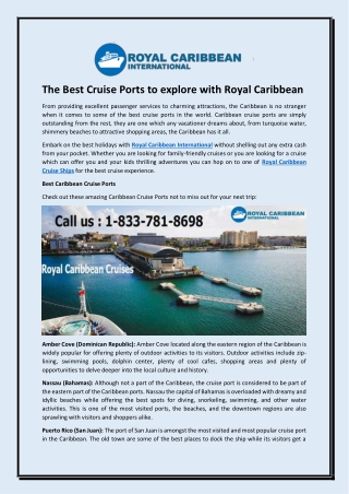 The Best Cruise Ports to explore with Royal Caribbean