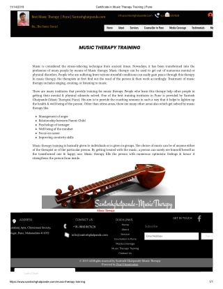 Most excellent Music Therapy Training Pune | Santosh Ghatpande