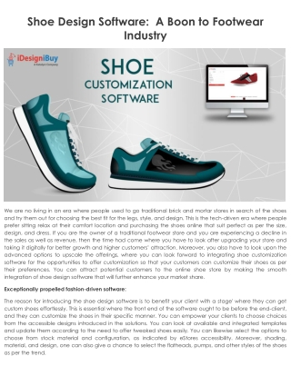 Shoe Design Software: A Boon to Footwear Industry