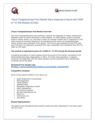 Tissue Transglutaminase Test Industry Research Report 2019