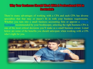 Why Your Business Should Work With A Professional CPA in Scottsdale