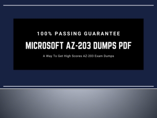 Microsoft AZ-203 Dumps Pdf Pass With Extra Effort