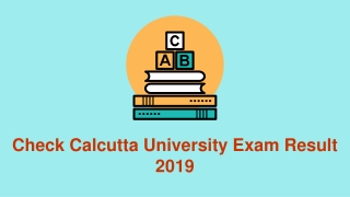 Check Calcutta University Exam Result 2019