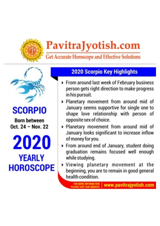 2020 Scorpio Yearly Horoscope