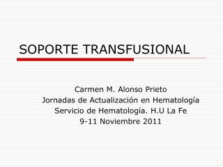 SOPORTE TRANSFUSIONAL