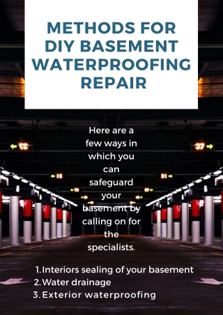 Methods for DIY Basement Waterproofing Repair