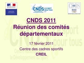 CNDS 2011 Réunion des comités départementaux