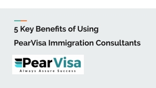 5 Key Benefits of Using PearVisa Immigration Consultants
