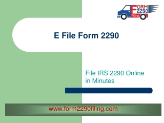 IRS Form 2290 Online | File Tax Form 2290 Online | E File 2290