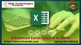 One of the Best Advanced Excel Training in Delhi
