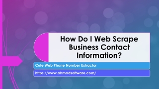 How Do I Web Scrape Business Contact Information?