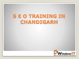 Seo Training in Chandigarh