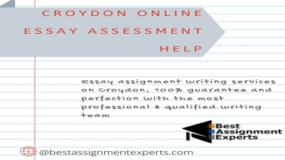 Croydon Academic Assignment Help Online