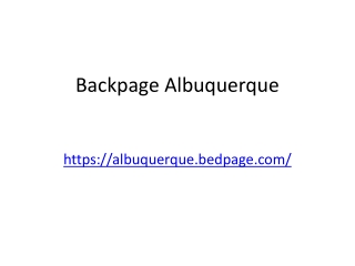 Backpage Albuquerque