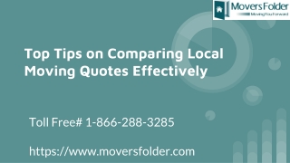 Top Tips on Comparing Local Moving Quotes Effectively