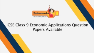 ICSE Class 9 Economic Applications Question Papers Available