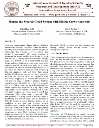 Sharing the Secured Cloud Storage with Elliptic Curve Algorithm