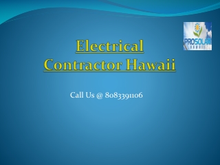 Electrical contractor Hawaii