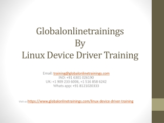 Linux Device Driver Training | Embedded Linux Device Driver training