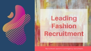 Leading Fashion Recruitment