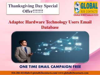 Adaptec Hardware Technology Users Email Database