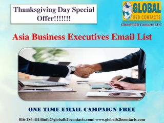 Asia Business Executives Email List