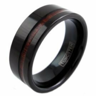 Wood tungsten ring