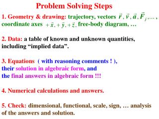 Problem Solving Steps